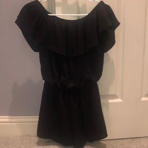 Black Off The Shoulder Romper